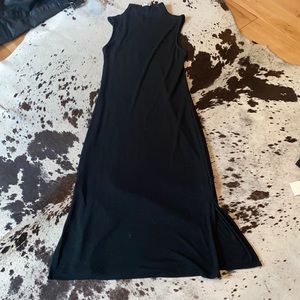 Black Turtleneck Sleeveless Dress